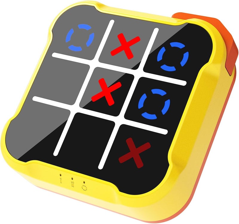 VISREFUR Store Tic Tac Toe Game, 3-in-1 Game Machine, Handheld Electronic Puzzle Games, Portable Travel Game for Trip, Office Break, Queue Time, Birthday Gift for Kids Adult - Image 1